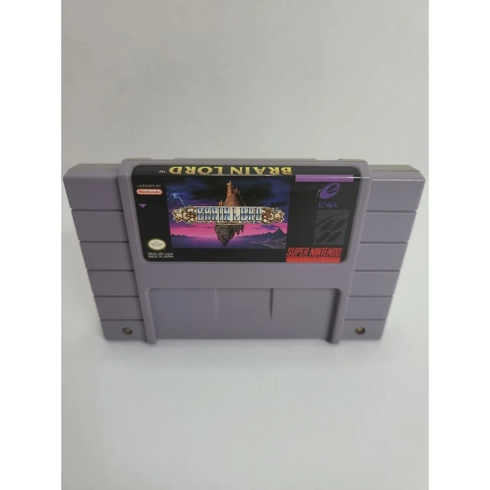 Enix Brain Lord Super Nintendo SNES Game Cartridge Nintendo SNES‎ NTSC-U/C